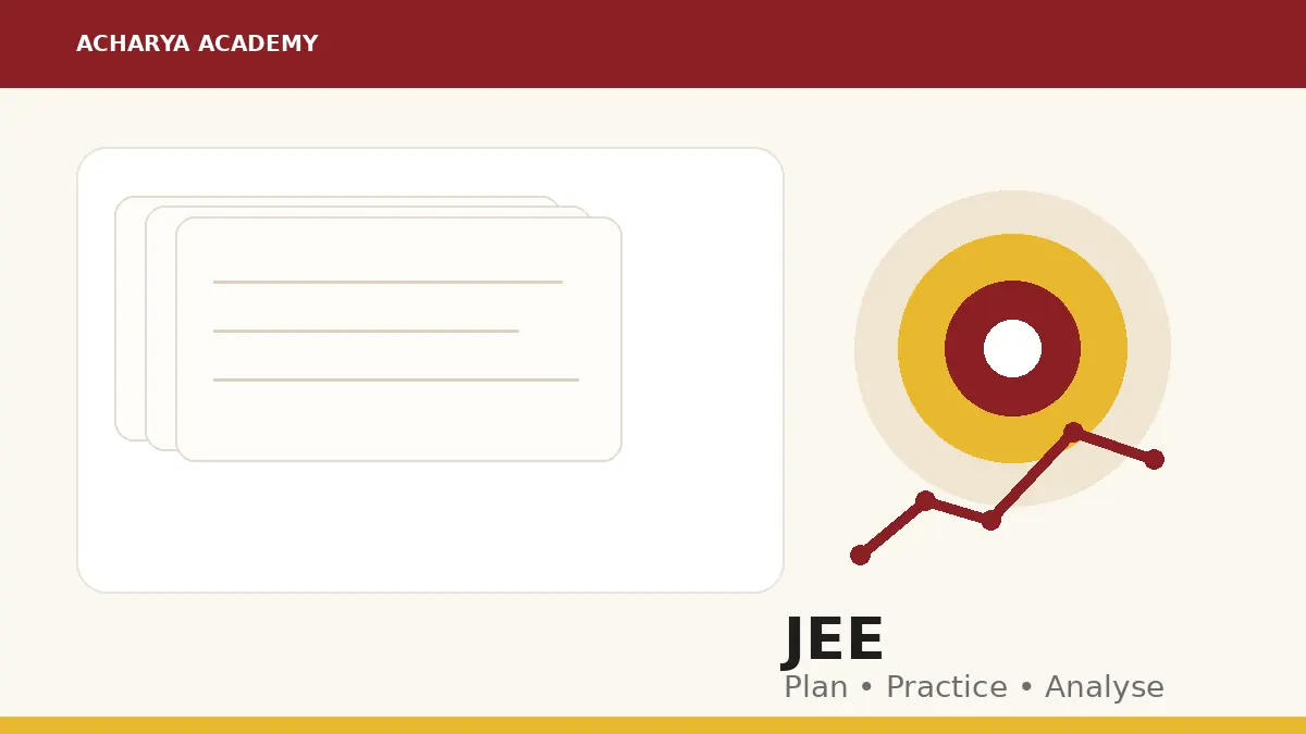 JEE Main 2027: A Practical Study Strategy for Consistent Improvement